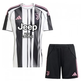 Koszulka Juventus Dziecięcy Domowe 2025-26 Koszulki Piłkarskie Krótki Rękaw